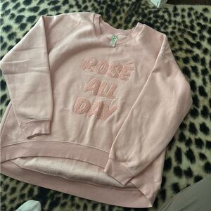 GreenTea Pink 'Rosé All Day' Sweatshirt